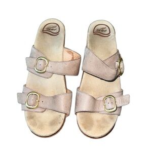 Dansko Sophie Double Buckle Leather Sandals size 41